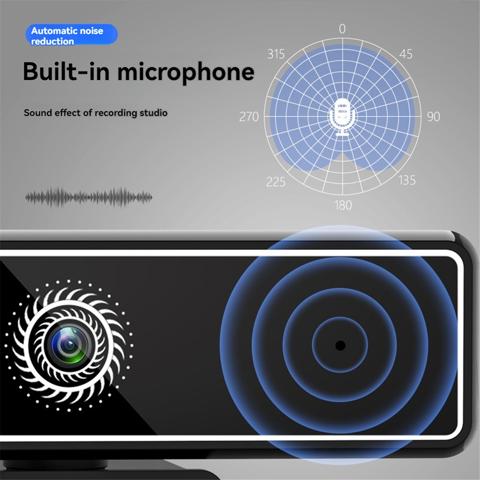 Компьютерная камера высокой четкости 4K Сетевая прямая трансляция видеоконференции высокой четкости USB-камера белого цвета