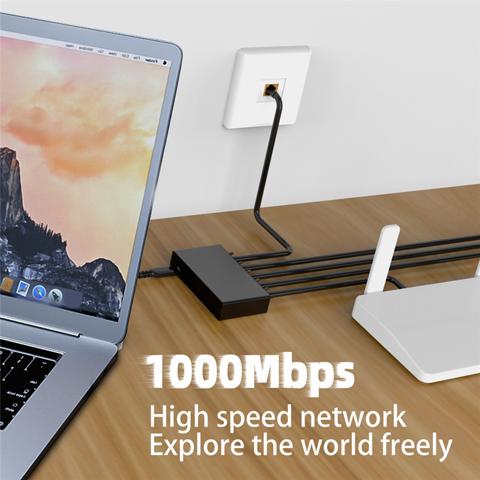 Сетевой разветвитель Gigabit, 1000 Мбит/с, RJ45 LAN 1-4