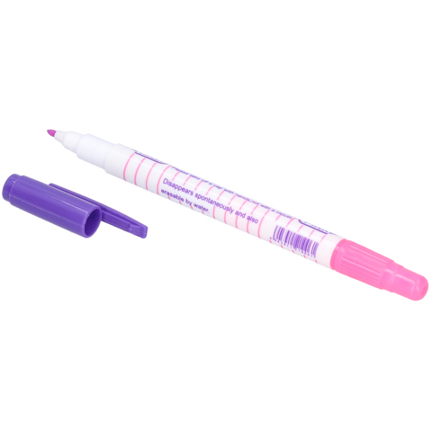 3шт Ручка для маркировки одежды с двойной головкой, красочный водорастворимый маркер для перекрестных стежков