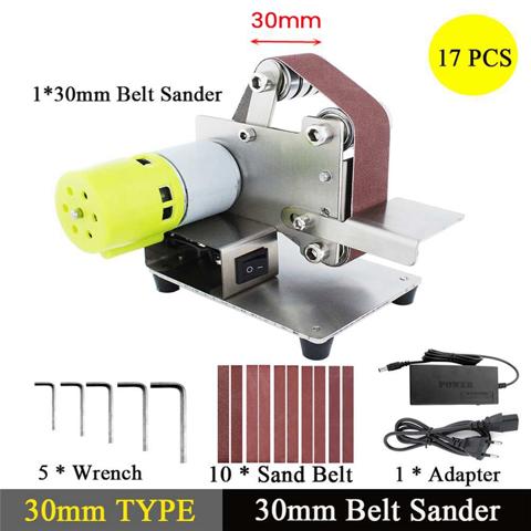 Ленточно-шлифовальный станок Электрический шлифовально-полировальный станок с 7 переменными скоростями вращения 10 шлифовальных лент для полировки дерева EU Plug