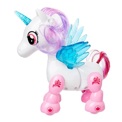 2 шт. Интерактивная игрушка 'Любимый единорог', катается, со световыми и звуковыми эффектами, реагирует на хлопки