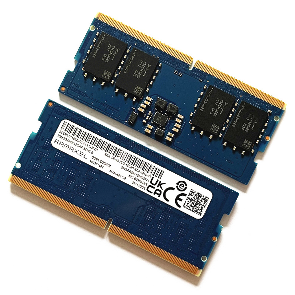 DDR5 8GB 5600MHz SO-DIMM（RAMAXEL） RAMAXEL 8GB DDR5 SODIMM PC5-5600B-SC0 1Rx16 1.1V SO-DIMM 262-Pin