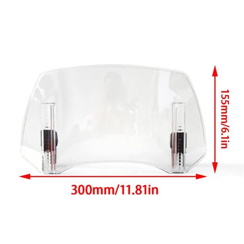 Прозрачный Универсальный удлинитель лобового стекла Motorcy с регулируемым спойлером для BMW Kawasaki Honda Suzuki 300x195x155 мм Запчасти