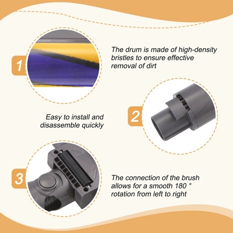 Насадка-щетка для беспроводных пылесосов Dyson V6, DC58, DC59, DC61, DC62, DC74 с зеленым светодиодом для домашнего использования