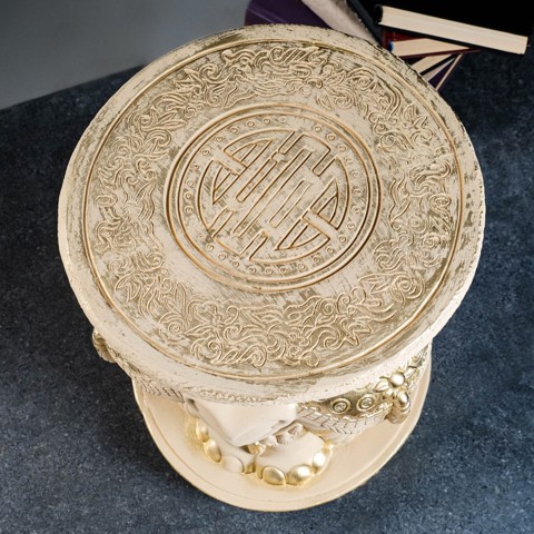 Фигура-подставка 'Три слона', слоновая кость, 43x28x28 см