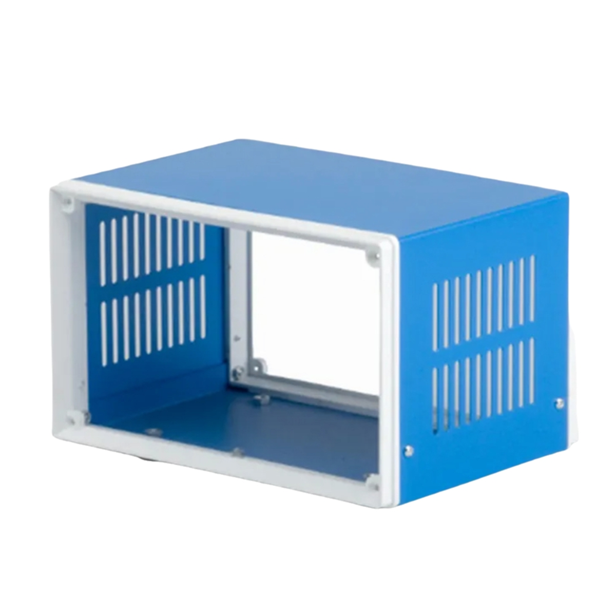 

ГОРЯЧАЯ распределительная коробка Синяя металлическая проектная коробка DIY Electric Enclosure Case Профилактический корпус Электрическая коробка