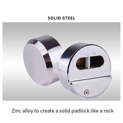 Навесные замки с дужками Cp-3184 из цельной стали с 2 ключами, закрывающими корпус замка, Универсальный защитный замок