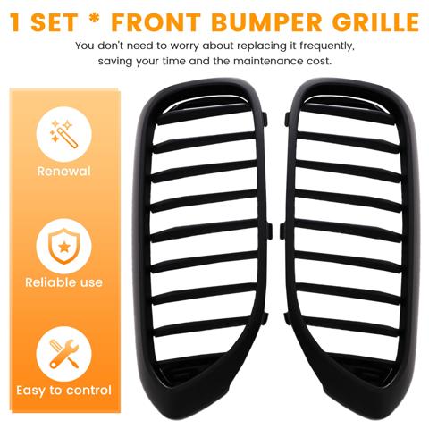 Решетки для переднего бампера, гоночные решетки с одной линией для BMW 5-Series G30/G31/G38 530i 540i 550i, матовый черный