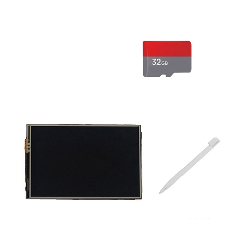 Для Raspberry Pi 5 Комплект с сенсорным экраном 3,5 дюйма, частота обновления 20 кадров в секунду, корпус из АБС-пластика, Теплоотвод с 32G TF-картой для Pi 5
