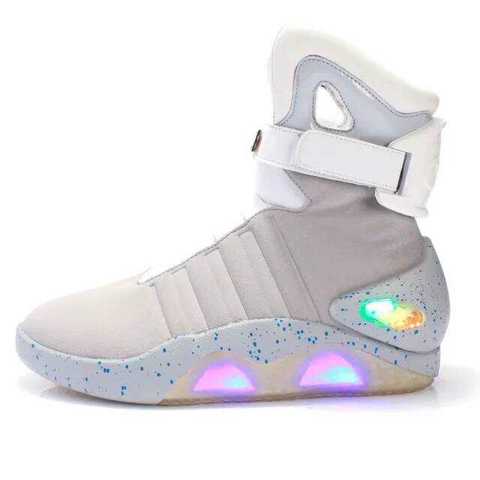 Мужские Модные СветящиеСя LED Mag КроссовКи Air Shoes С USB-зарядкой Ботинки Стиле Назад В Будущее РазмеРы 35-46.