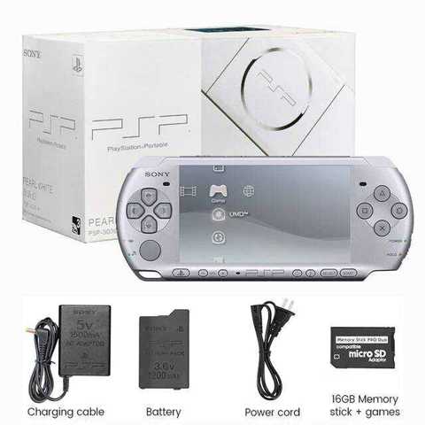 копия 1: 1 Sony PSP 3000 Original PlayStation Portable PSP-3006 Handheld Arcade Game Console Holiday Christmas Gifts +Free Games