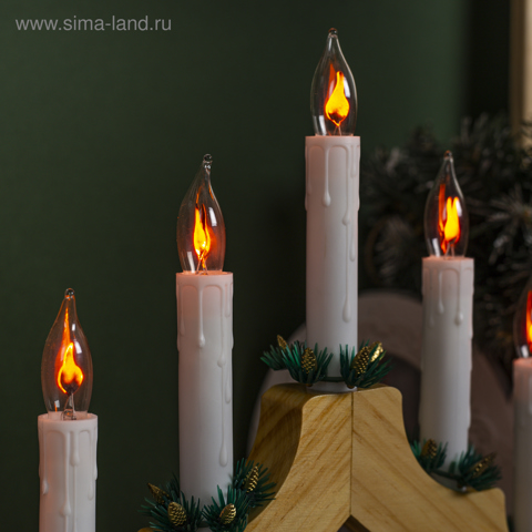 Светодиодная фигура 'Рождественская горка' 39.5x33x5 см, дерево, 220 В, эффект пламени