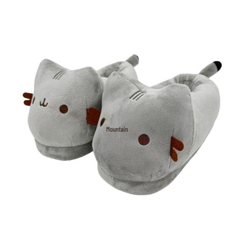 Плюшевые тапочки PUSHEEN "Толстый кот" - Уютная домашняя обувь для осени/зимы
