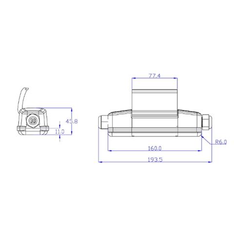 Встроенный разъем УЗО для защиты от поражения электрическим током, защита от остаточного тока 30 мА, Промежуточный предохранительный выключатель PRCD для наружного применения
