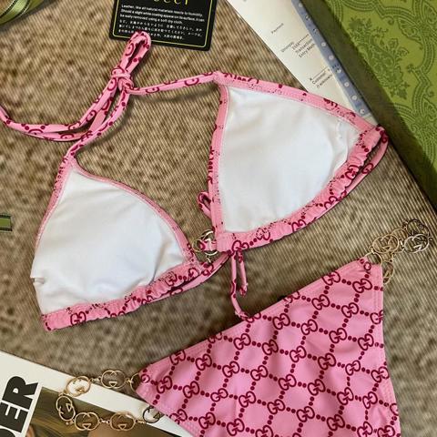 Женский раздельный купальник Gucci  мягкая ткань  быстросохнущий  эластичный  подчеркивает фигуру  для пляжа и бассейна