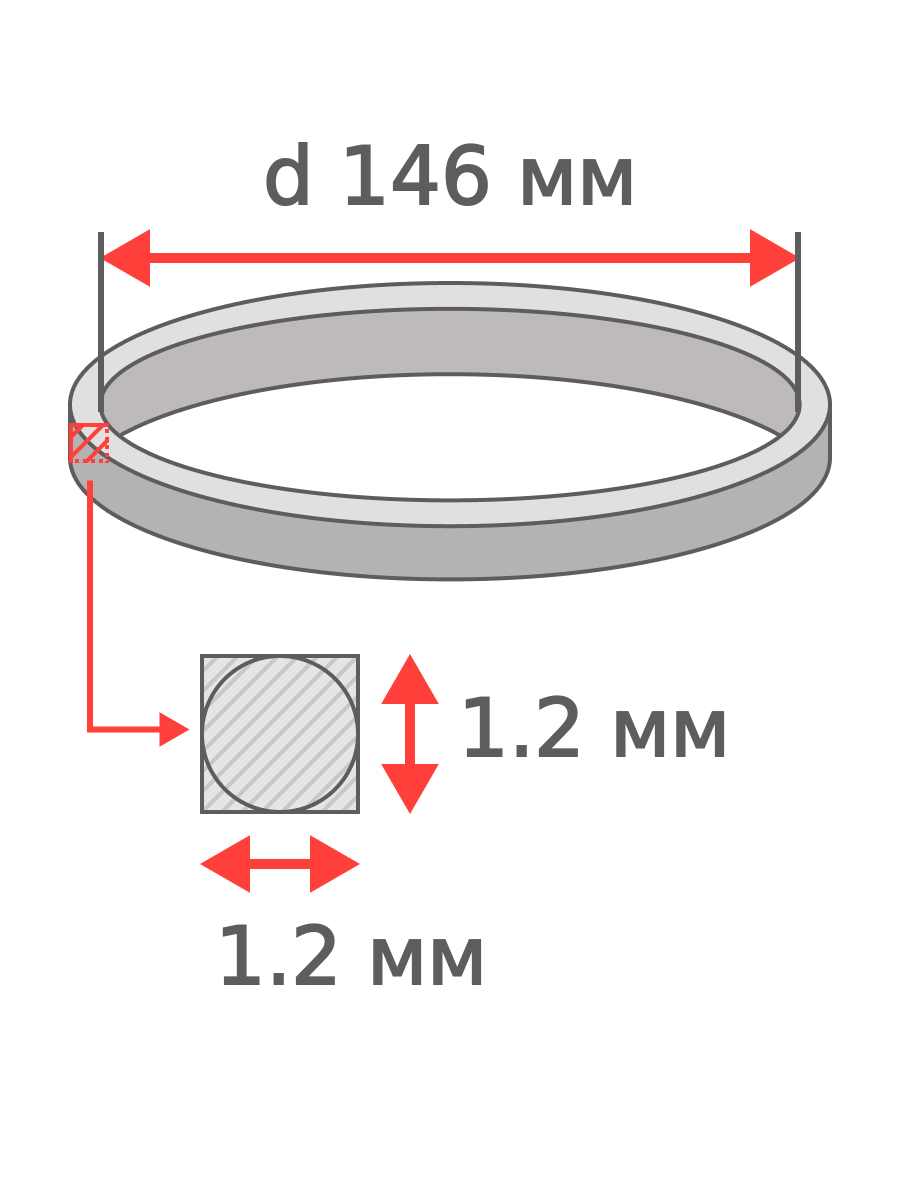 

Пассик 146*1.2*1.2, L/2-полудлина 229мм