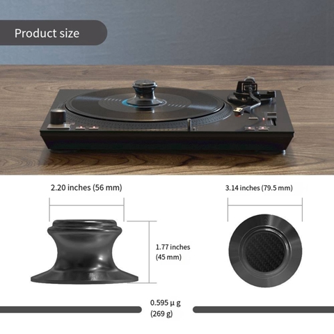 Для виниловых пластинок LP с диагональю 7/10/12 дюймов, Стабилизатор веса проигрывателя пластинок, Запчасти и аксессуары для проигрывателя граммофонов Черный