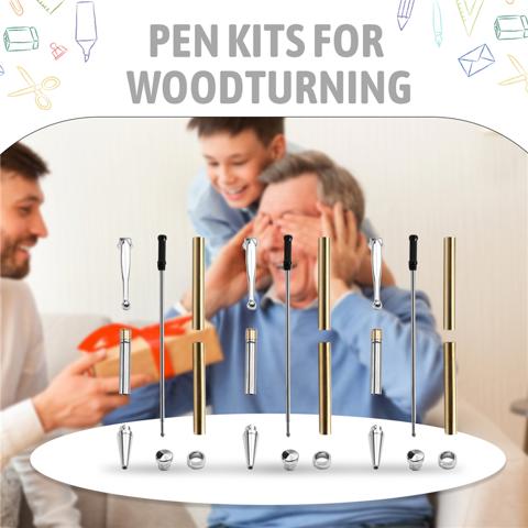 Для изготовления подарков-Набор ручек Slimline толщиной 7 мм из 10 ПРЕДМЕТОВ с наполнителями разных цветов, принадлежности для токарного станка DIY Серебро