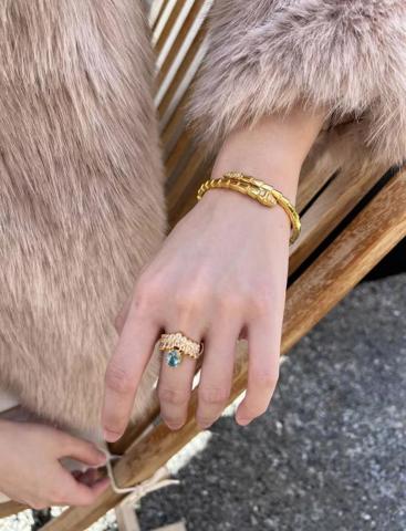 Браслет-змея BVLGARI новинка 2026 золото серебро латунь изысканный дизайн ручная работа стильный аксессуар