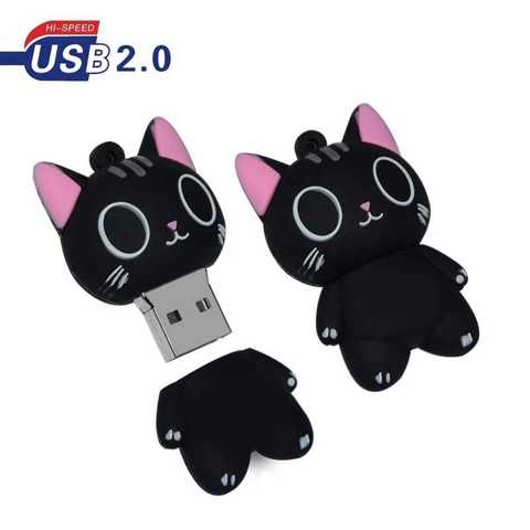 Карикатурный USB-флеш-накопитель 64 С Животными Пингвин Флешка 32 КошКа Сова Лев 8 4 ГБ Флешка "динозавр" Внешнее