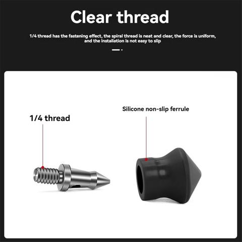 3шт Универсальный Набор шипов для ножек штатива с резьбой 1/4 дюйма Ножки-моноподы для штатива из нержавеющей стали, запасные части для ножек