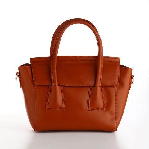 Сумка женская мессенджер на магните, 35x15x23 см, рыжая