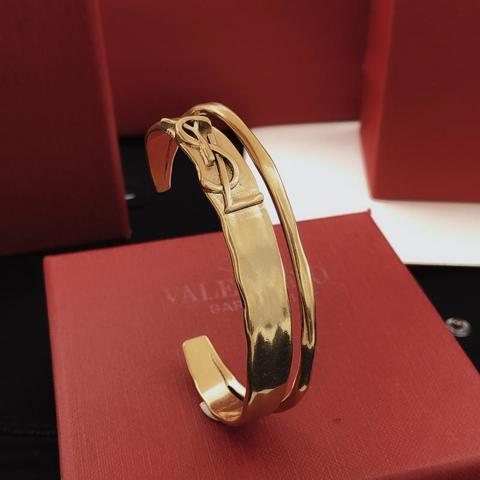Браслет YvesSaintLaurent винтажный глянцевый из латуни как оригинал  новинка 2026