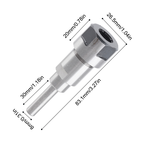 от 8 мм до 12 мм Хвостовик Фрезы Удлинитель Стержня Цанговый Гравировальный станок Удлинитель фрезы для дерева