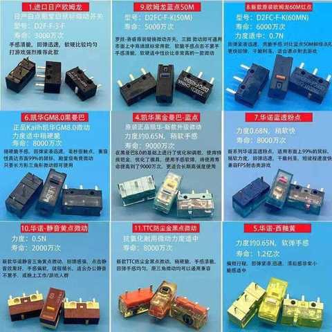 Мышь Logitech MX 1/2S/3/3S Series Master Сменный микропереключатель для быстрого ремонта двойным щелчком мыши Guangdong