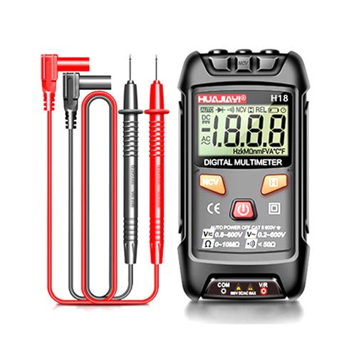 HUAJIAYI H18 Мини цифровой мультиметр Измеритель напряжения переменного/постоянного тока 1999 отсчетов Multimetro Ohm NCV Электрические инструменты черный