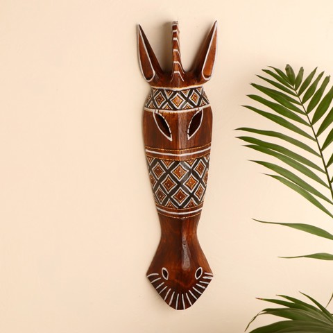 2 шт. Маска 'Зебра', 50x11x5 см, дерево