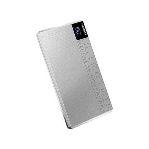 Remax 3C Ультратонкий Металлический Магнитный Беспроводной Power Bank 5000Mah Мобильное Зарядное Устройство Совместимое С Apple