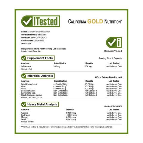 L-Theanine, Featuring AlphaWave, 200 mg, 60 Veggie Capsules