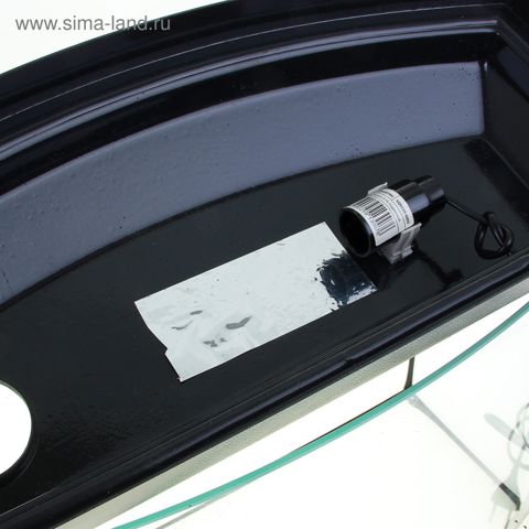 Аквариум 'Телевизор' с крышкой, 30 л, 46x20x33/38 см, чёрный