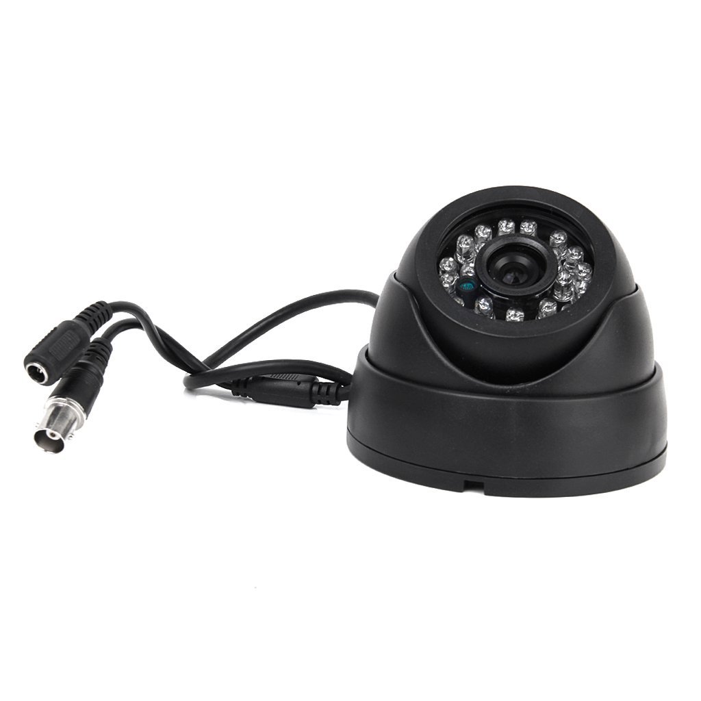 

Черная камера видеонаблюдения PAL 1/3"CMOS 700TVL 24 LED IR Cut 3,6 мм Охранная внутренняя купольная камера видеонаблюдения