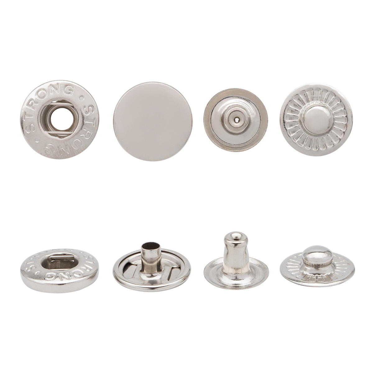 

Кнопка Альфа 15 мм, материал сталь, никель, 72 шт