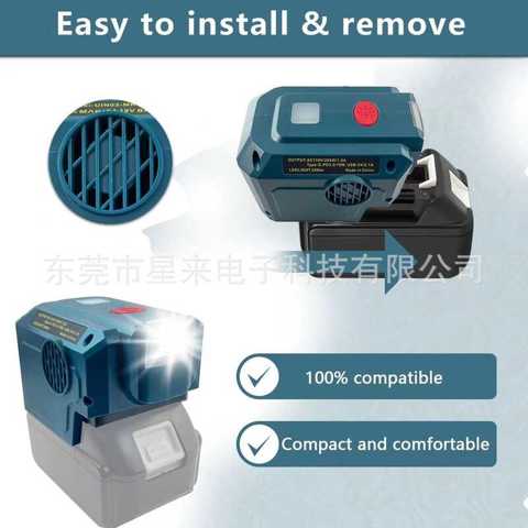 Инвертор 200W СовмеСтим С Makita DeWalt Milvac 18V-20V Литиевая Батарея PD3.0 TYPE-C 18W