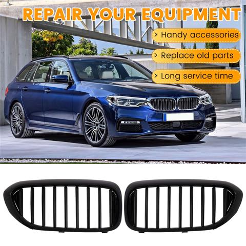 Решетки для переднего бампера, гоночные решетки с одной линией для BMW 5-Series G30/G31/G38 530i 540i 550i, матовый черный