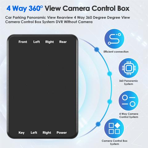 Камера для парковки автомобиля с панорамным обзором, 4 направления, 360 градусов, система управления камерой, DVR без камеры