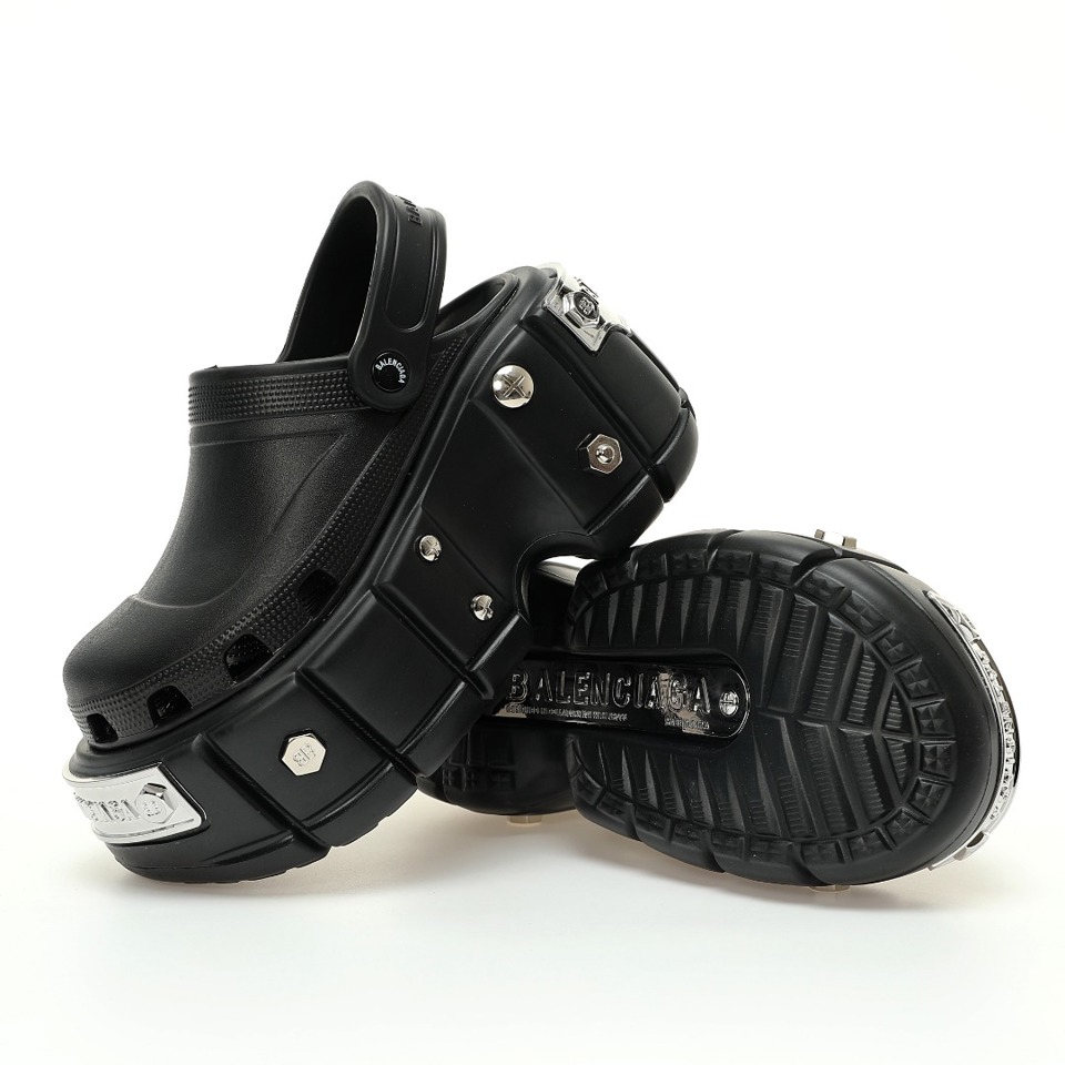 BALENCIAGA Тапочки противоскользящие Crocs HardCrocs Sandal 110 мм