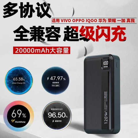 120W Power Bank Совместимый С Vivo Huawei OPPO Realme Oneplus IQOO Honor 66W Super Flash Charge Быстрая Зарядка 88W