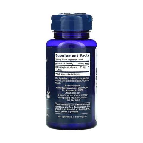 DHEA, 25 mg, 100 Vegetarian Tablets