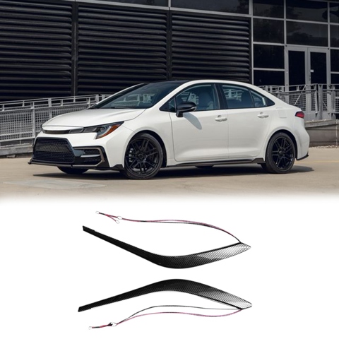 Автомобильная панель передней двери из углеродного волокна с рассеянным светом LED Atmosphere Lamp синего цвета для Toyota Corolla 2019-2022