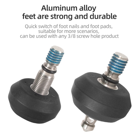 Регулируемая подставка для ножек с шипами на 3/8 винтовых ножек Подставка для ножек с шипами на 3/8 фута для фотосъемки со штативом-моноподом