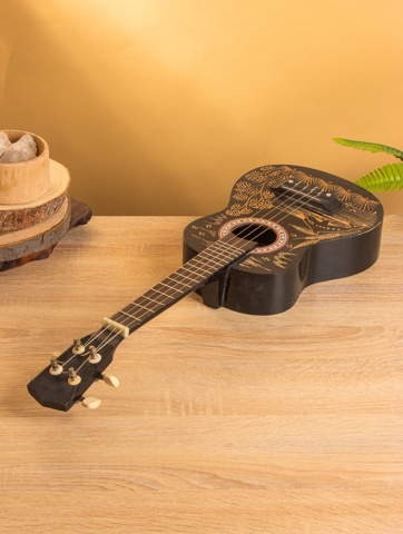 Сувенирный музыкальный инструмент Укулеле 'Дельфины', 58 см, махагон, дерево