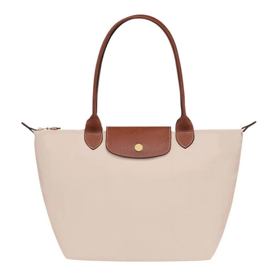 

Longchamp Le Pliage: Большая белая нейлоновая сумка-тоут