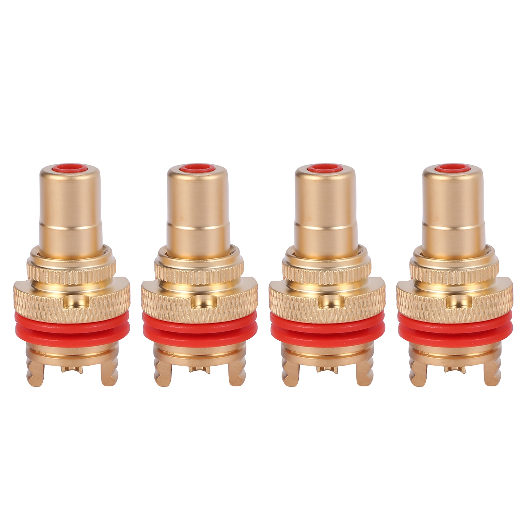 

8шт Красный + белый Корпус с гнездовой розеткой RCA Высококачественный разъем RCA CMC Phono Copper Plug Amp Hifi