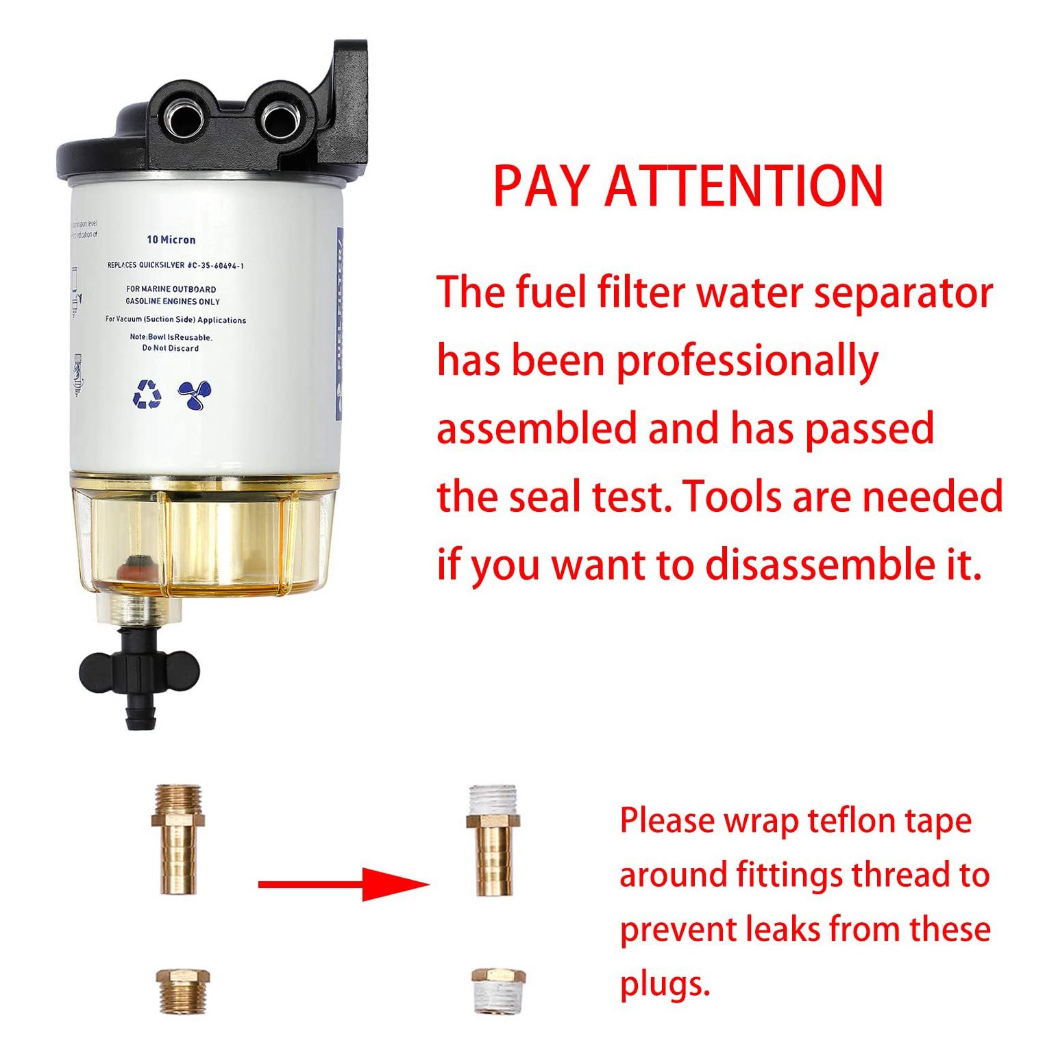 

S3213 Фильтр-сепаратор топливной воды в сборе для подвесного лодочного мотора Mercury 35-60494-1 для Yamaha B32013 18-7932
