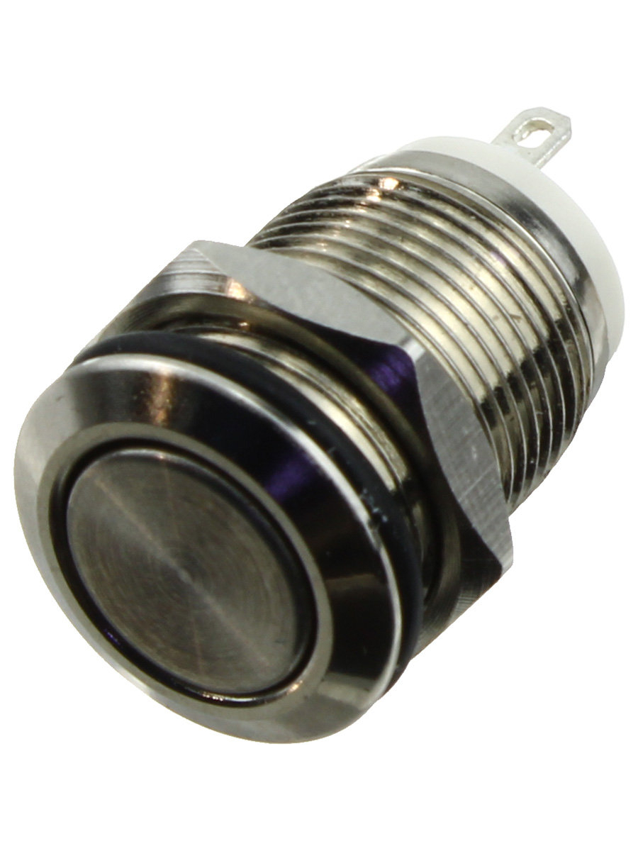 

Кнопка d14мм антивандальная h22 2 контакта, без фиксации