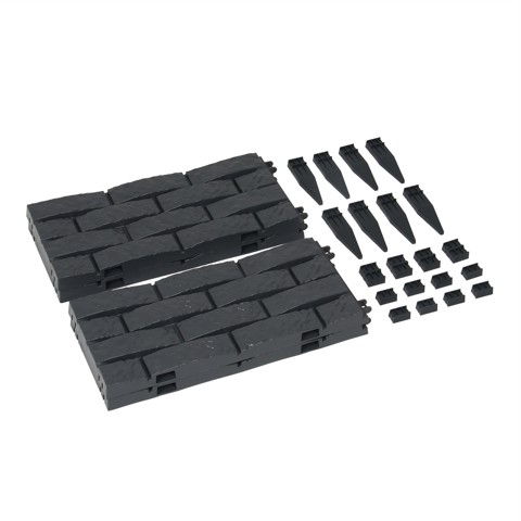 2 шт. Грядка пластиковая, 4 секции, 45x45x20 см, цвет графит